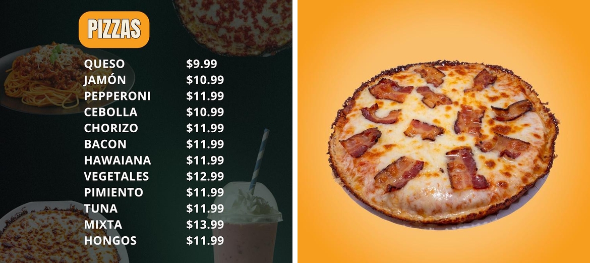 Kukis Pizza Menu